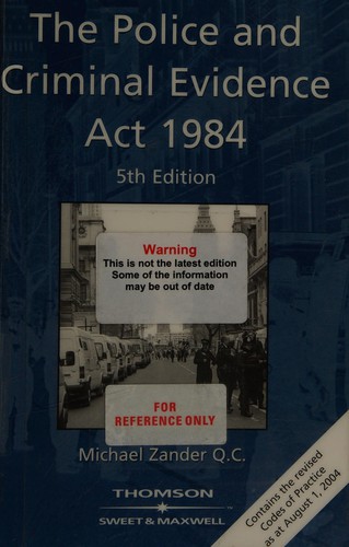 Cover for The Police and Criminal Evidence Act, 1984
