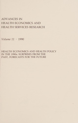Cover for Health Economics and Health Policy in the 1990s