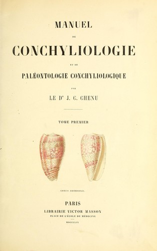 Cover for Manuel de conchyliologie et de paléontologie conchyliologique