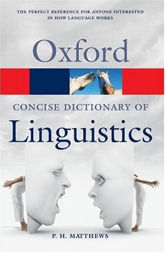 Cover for The Concise Oxford Dictionary of Linguistics