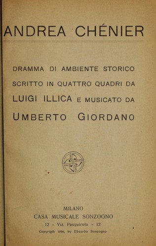 Cover for Andrea Chénier