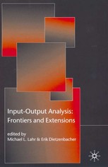 Cover for Input-output analysis : frontiers and extensions
