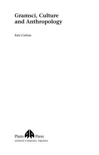 Cover for Gramsci, culture and anthropology