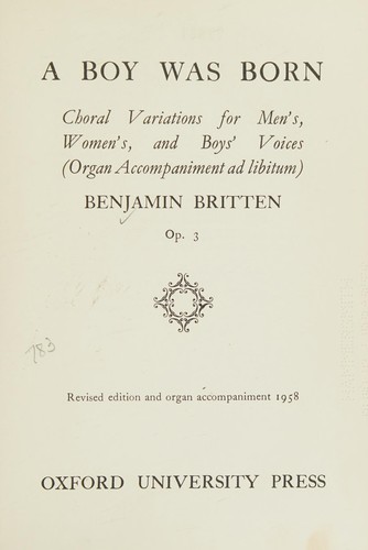 Cover for A Boy Was Born