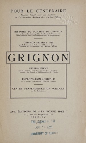 Cover for Grignon