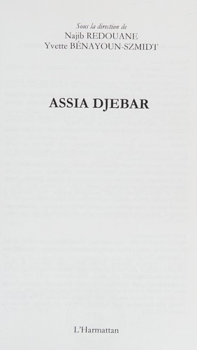Cover for Assia Djebar