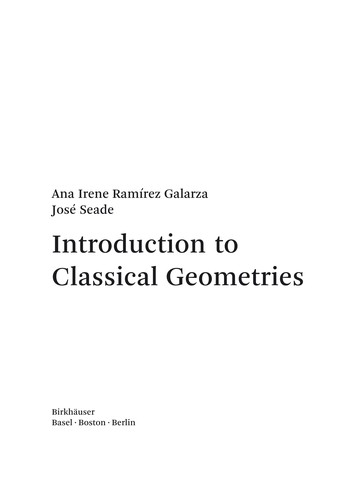 Cover for Introduction to classical geometries