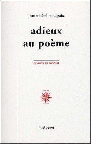 Cover for Adieux au poème