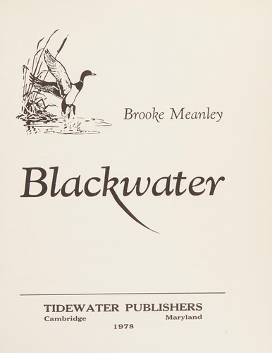 Cover for Blackwater