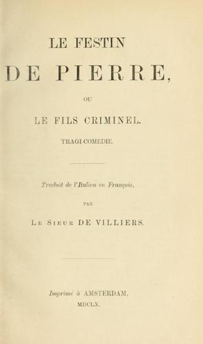 Cover for La Festin de Pierre