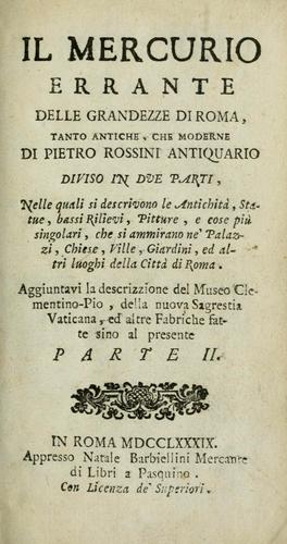 Cover for Il mercurio errante delle grandezze di Roma