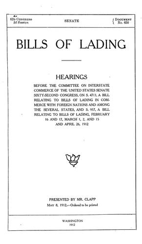 Cover for Bills of lading