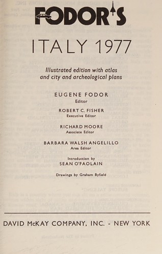 Cover for Fodor's Italy