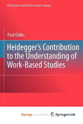 Cover for Heidegger's Contribution to the Understanding of Work-Based Studies