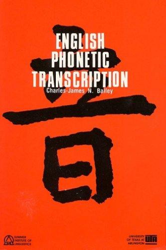Cover for English phonetic transcription