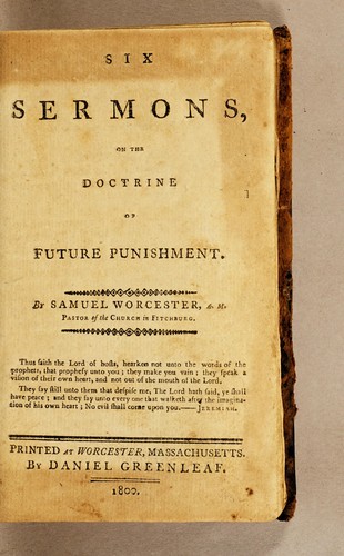 Cover for Six sermons on the doctrine of future punishment