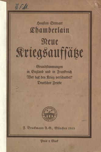 Cover for Neue Kriegsaufsätze.