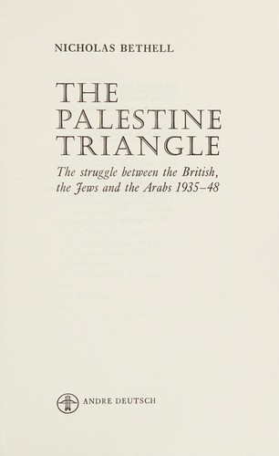 Cover for The Palestine triangle