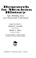 Cover for Research in Mexican history