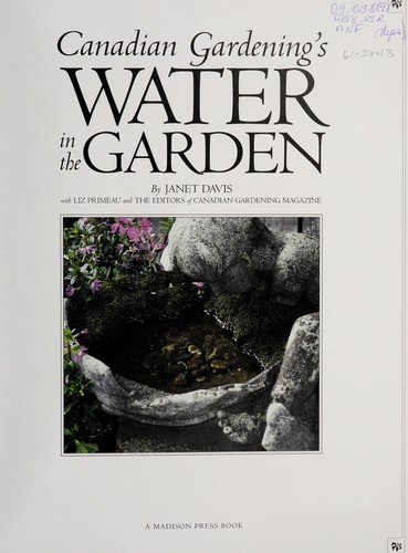 Cover for Canadian gardening's water in the garden