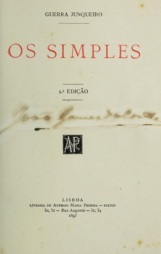 Cover for Os simples