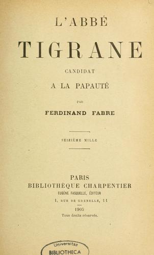 Cover for L'abbé Tigrane