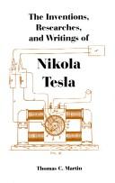 Cover for The Inventions, Researches, and Writings of Nikola Tesla