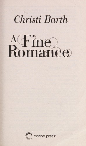 Cover for A fine romance
