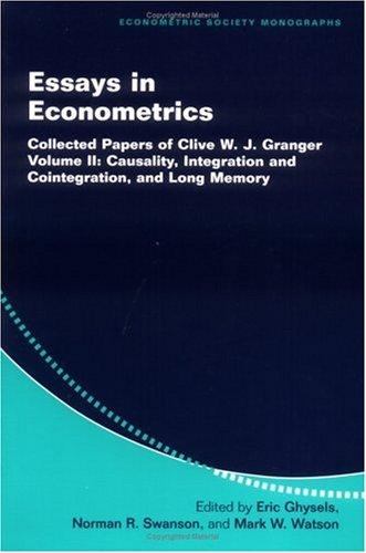 Cover for Essays in Econometrics
