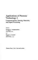 Cover for Applications of photonic technology 2