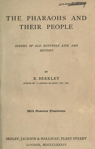 Cover for The Pharaohs and their people