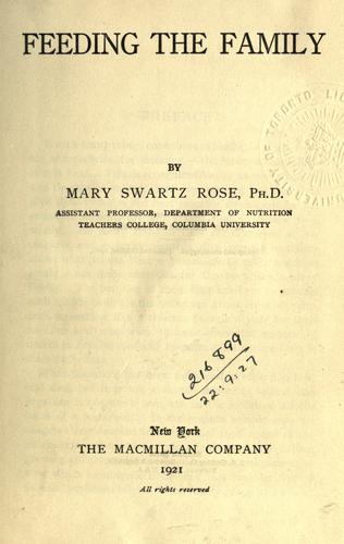 Cover for Feeding the family