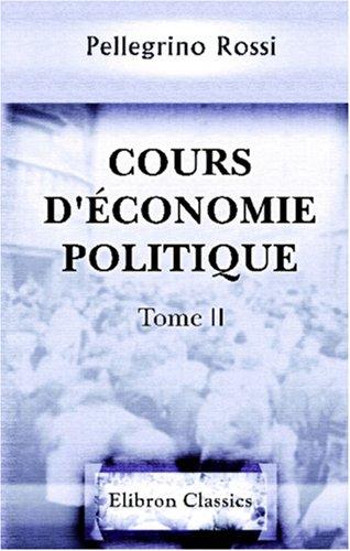 Cover for Cours d\'économie politique