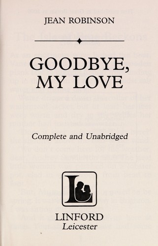 Cover for Goodbye, my love