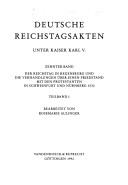 Cover for Deutsche Reichstagsakten