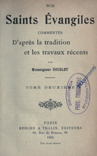 Cover for Nos saint évangiles