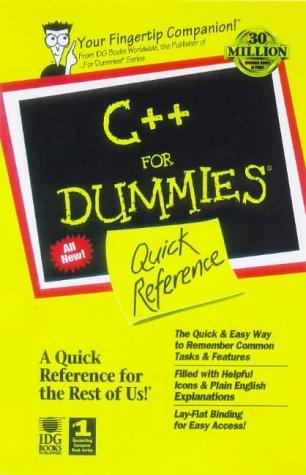 Cover for C++ for dummies quick reference