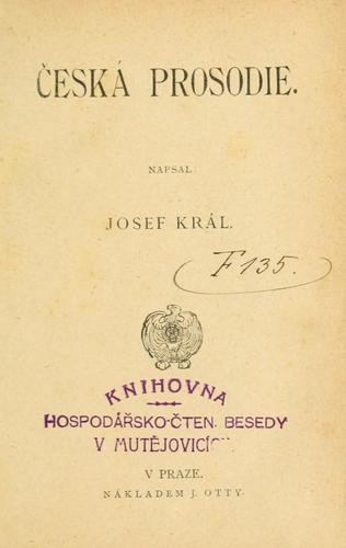 Cover for eská prosodie