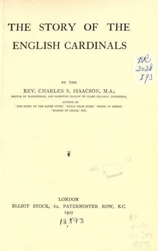 Cover for The story of the English cardinals
