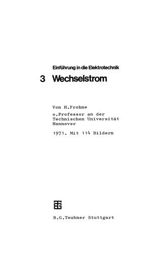 Cover for Einführung in die Elektrotechnik