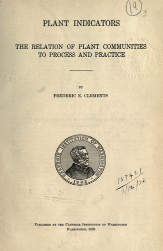 Cover for Plant indicators