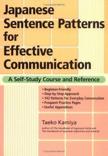 Cover for Japanese Sentence Patterns for Effective Communication