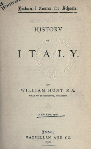 Cover for History of Italy