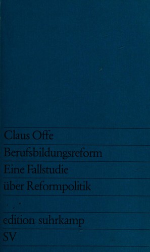 Cover for Berufsbildungsreform