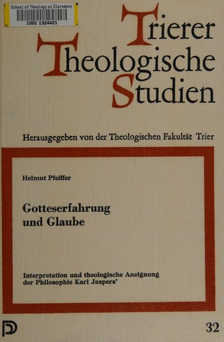 Cover for Gotteserfahrung und Glaube