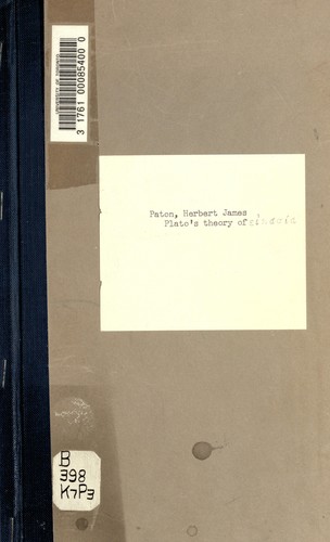 Cover for Plato's theory of eikasia