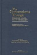 Cover for The Contentious Triangle: Church, State, and University 