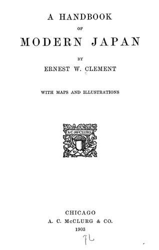 Cover for A handbook of modern Japan