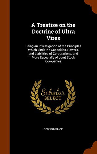 Cover for A Treatise on the Doctrine of Ultra Vires