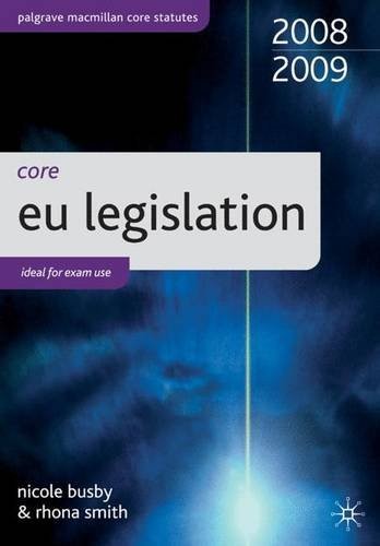 Cover for Core Statutes on EU Legislation